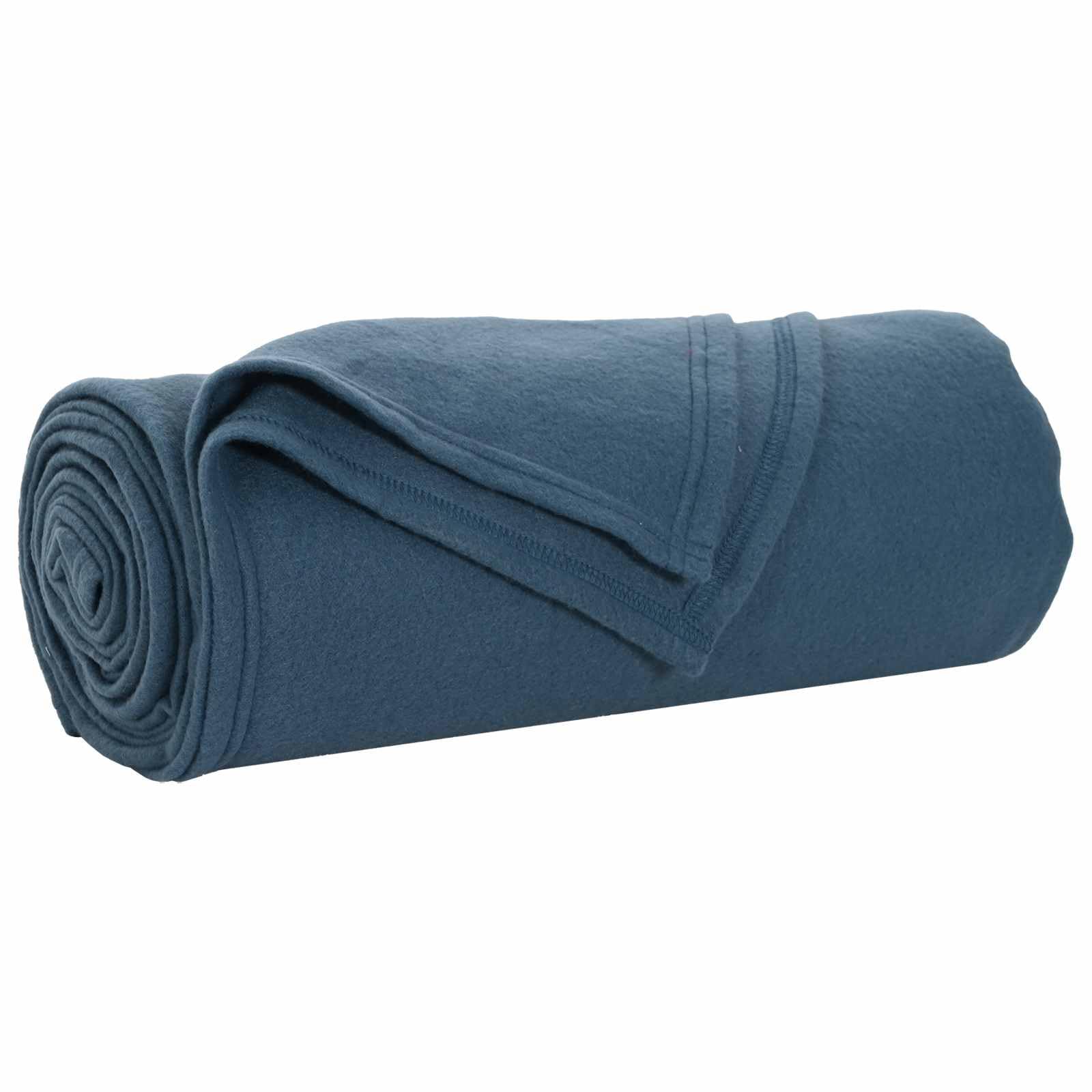 Manta polar azul marino 200 x 150 cm paño suave y cálido
