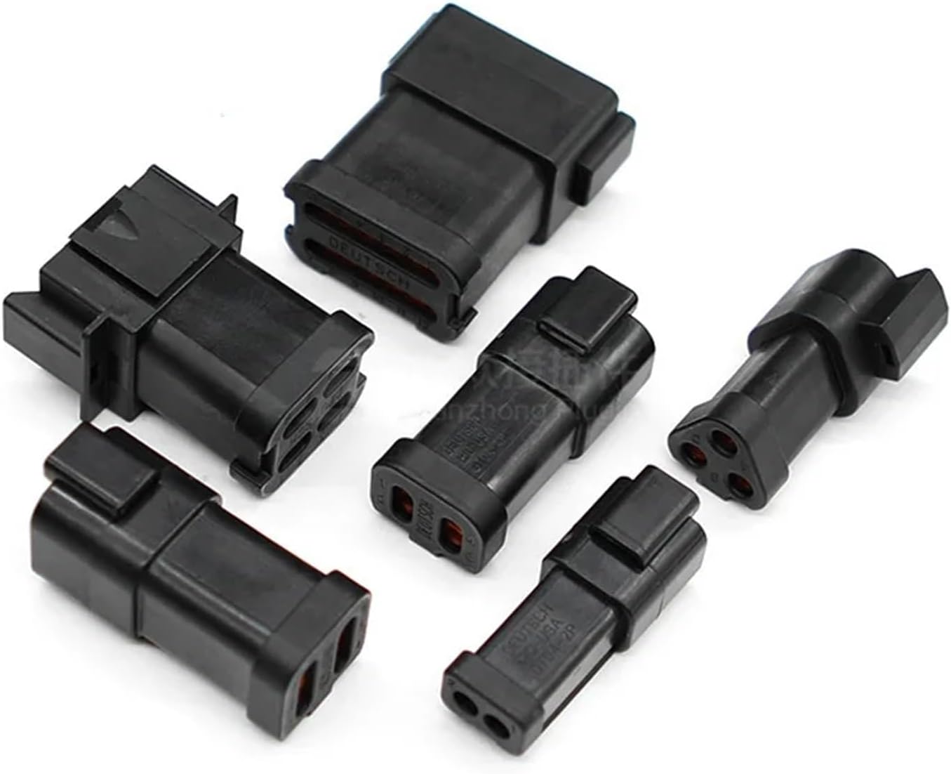 1Pcs E005 Series 2 3 4 6 8 10 12 Pin Automotive Connector Black Flat Cover Male Female DT04-2P-E005(DT04-3P-E005 3P)