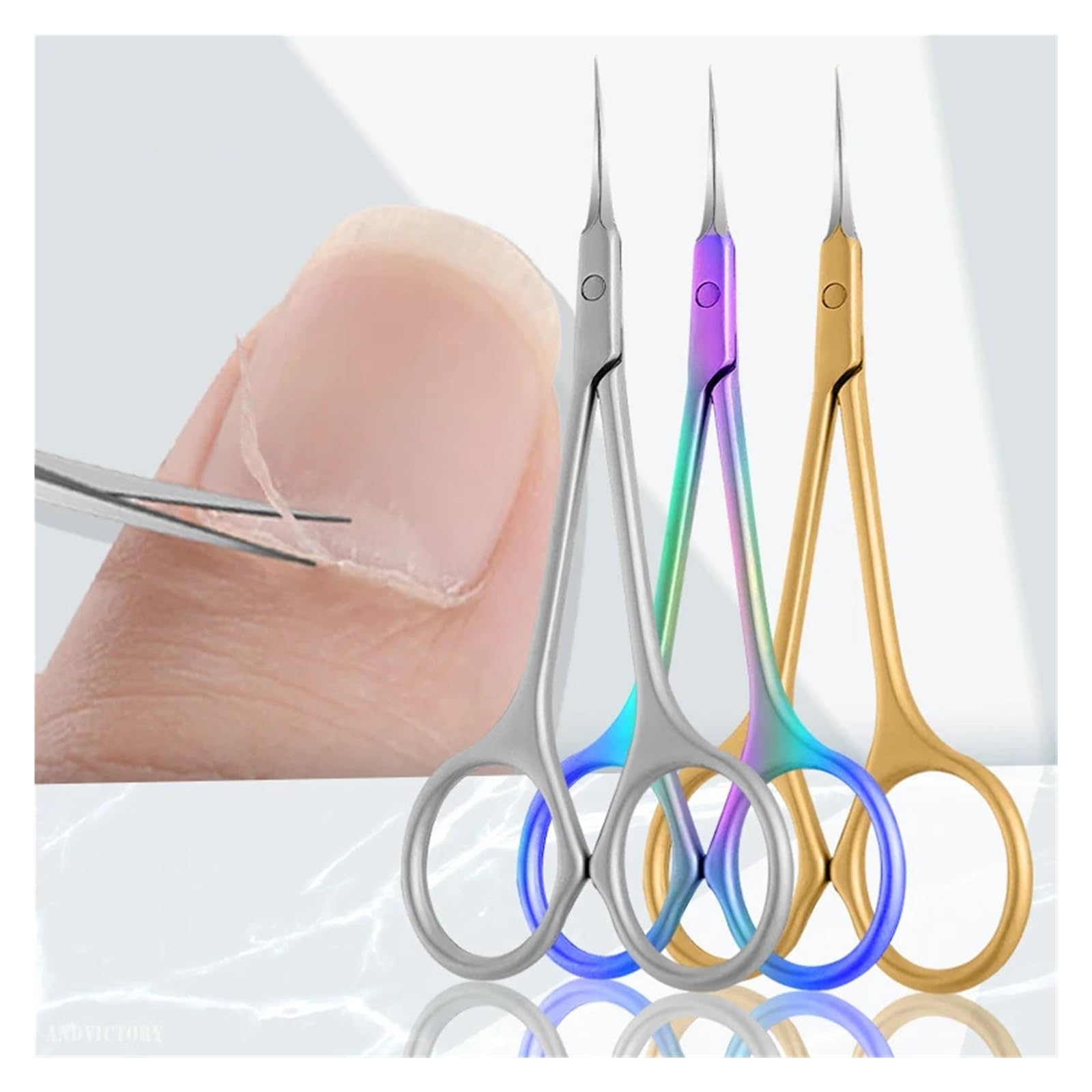 1 Pieza de Tijeras for Piel Muerta de Acero Inoxidable, Tijeras Multiusos for manicura, recortador de cutículas, Kit de Belleza y Cuidado Personal.(Silver)