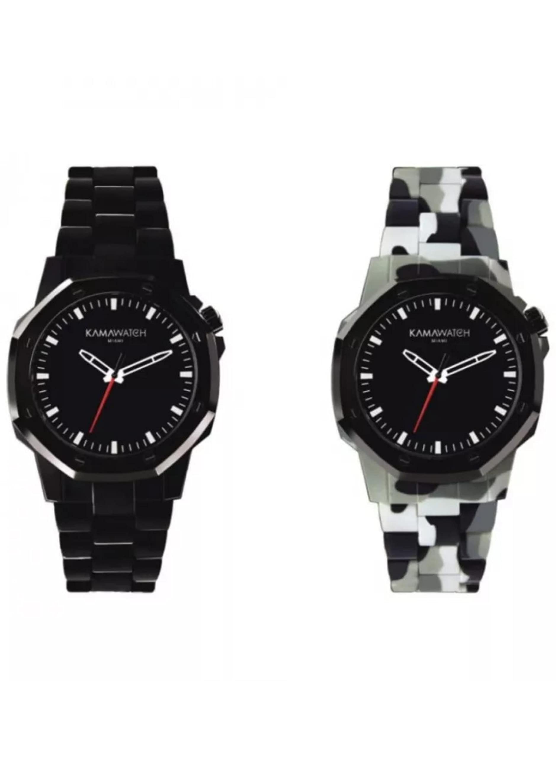 KAMAWATCHMYST Change collection (KWP18) Wrist Watch Unisex, Black, Polycarbonate, Heat sensitive, Soft Touch effect,Japanese quartz movement, 3 hands with date, 3 ATM Water Resistance,45 mm