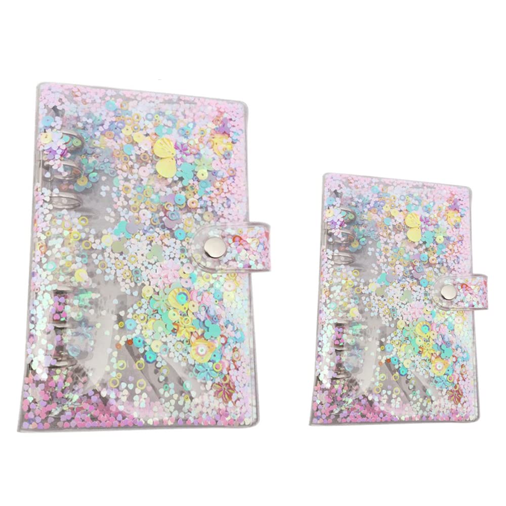 Raccoglitore A5 / A6, 2 pezzi, ricaricabile, 6 fori, in morbido PVC, copertina impermeabile, per quaderni