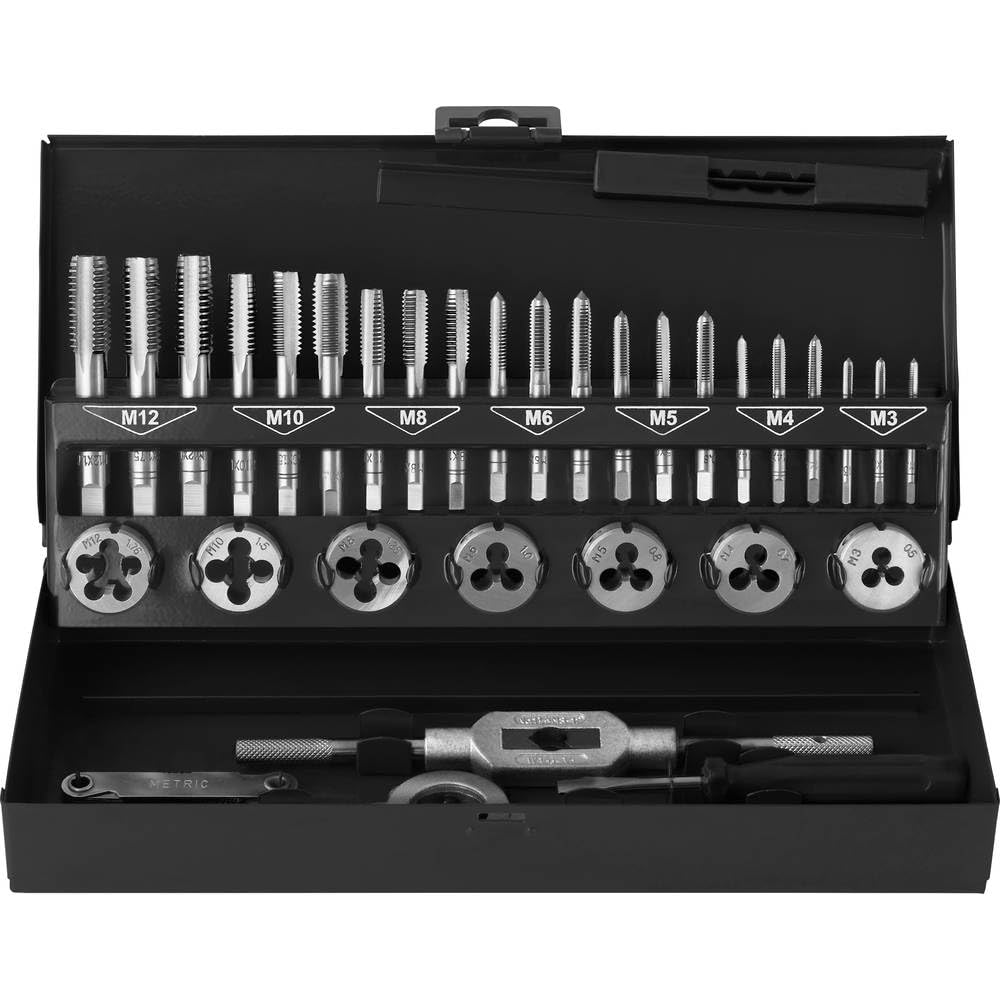 TOOLCRAFT Gewindeschneidsatz 32-tlg. - M3 Bis M12 Für Stahl & Nichteisenmetalle