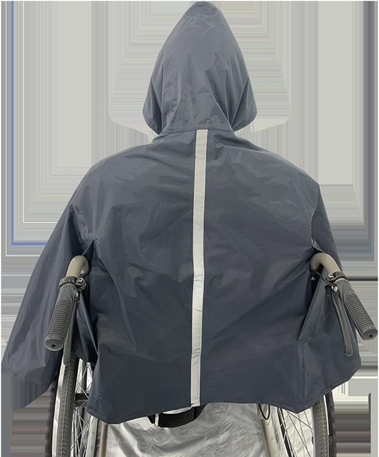Poncho impermeable para silla de ruedas, funda protectora con capucha, diseño resistente al viento, tiras reflectantes para protección contra la lluvia en sillas de ruedas y scooters de movilidad