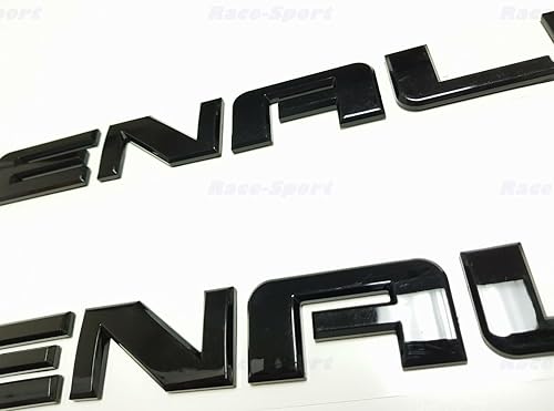 Miniatura 3 de Denali - 2 emblemas de repuesto en 3D para puerta lateral y puerta trasera para puerta trasera (color negro brillante)