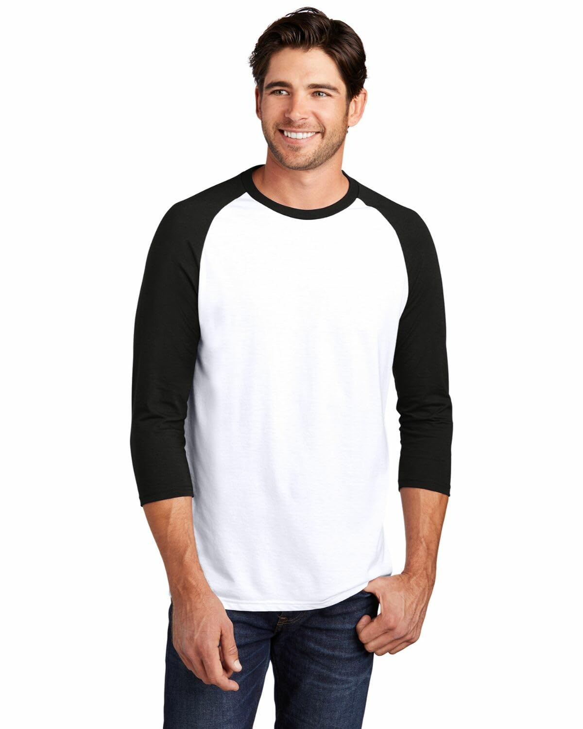 Joe's USA, Maglietta da Baseball Raglan da Uomo. Maglietta da Baseball con Maniche a 3/4 Taglie: XS-4XL. - Nero - XL