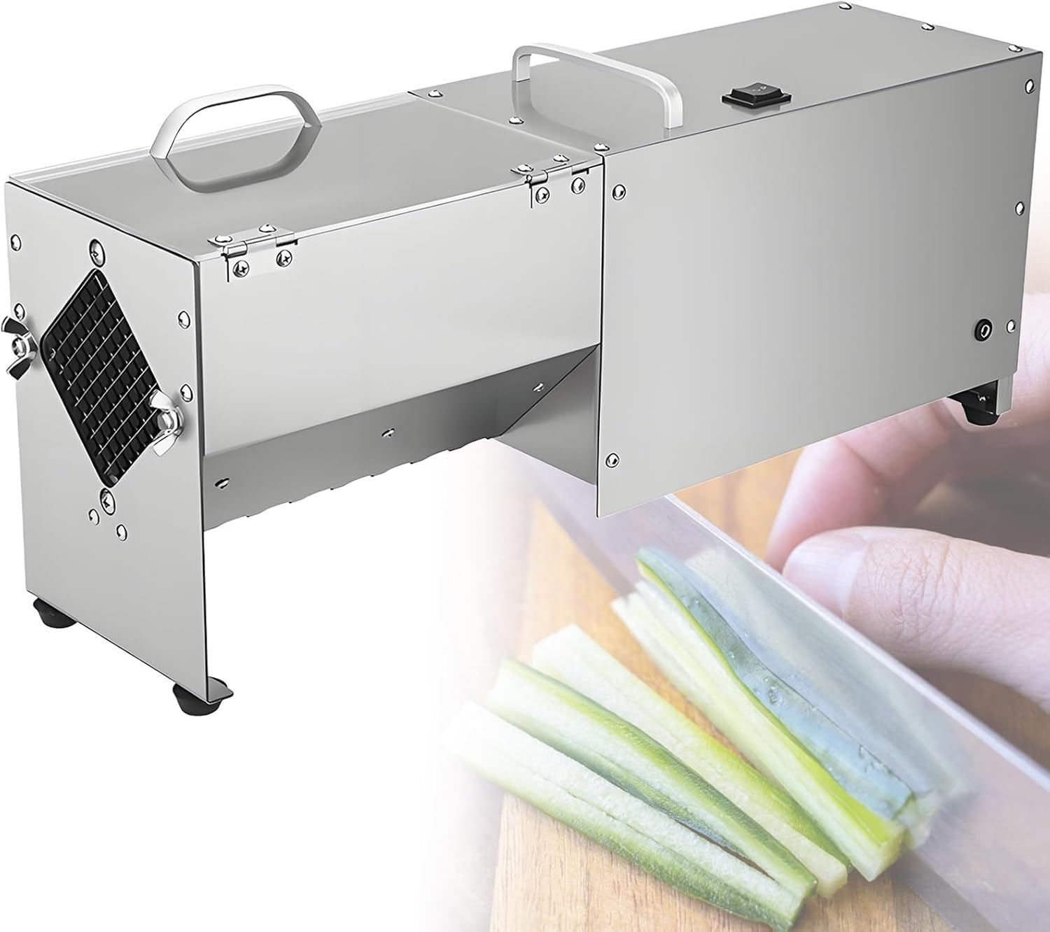 Tritatutto Elettrico per Patate Dolci a Strisce, Taglia Patatine Fritte Automatico da 100 W per ristoranti, Hotel e cucine, Attrezzatura Professionale per la Preparazione degli Alimenti