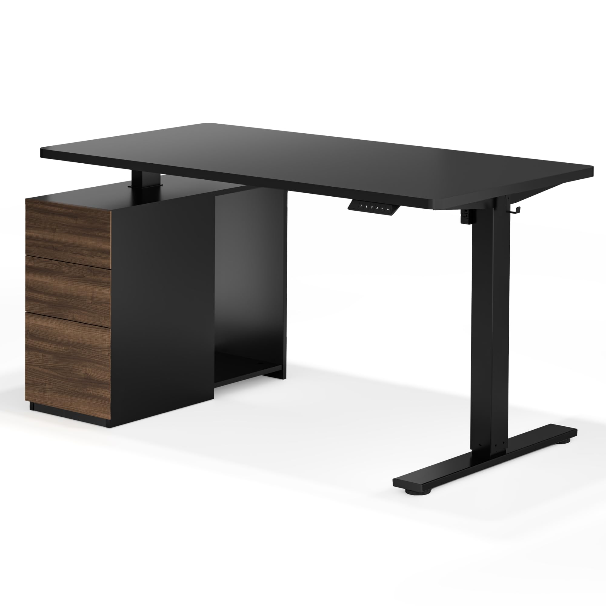 FLEXISPOT EN2 55"x28" Standing Desk Bundle with Storage Cabinet, Black