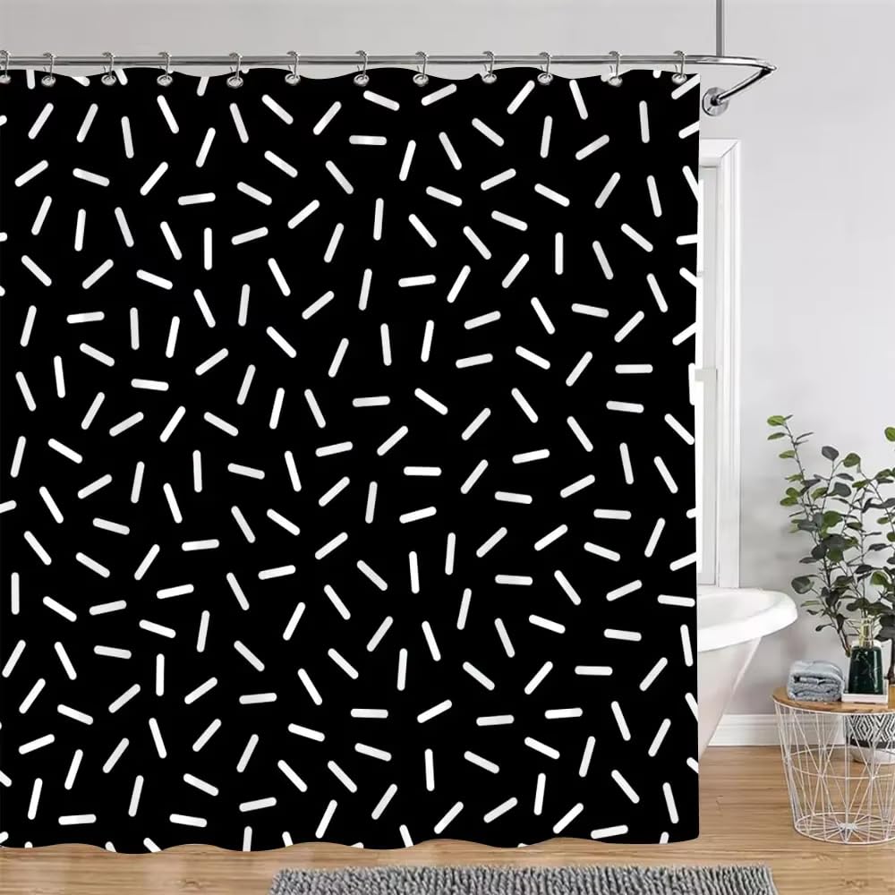 KELAIMI Colorful Polka Dot Shower Curtain,Aesthetic Geometric Bathroom Curtain with Hooks,Simple Quick Dry Waterproof Polyester Fabric Bathtub Curtain Style 6 180X180Cm