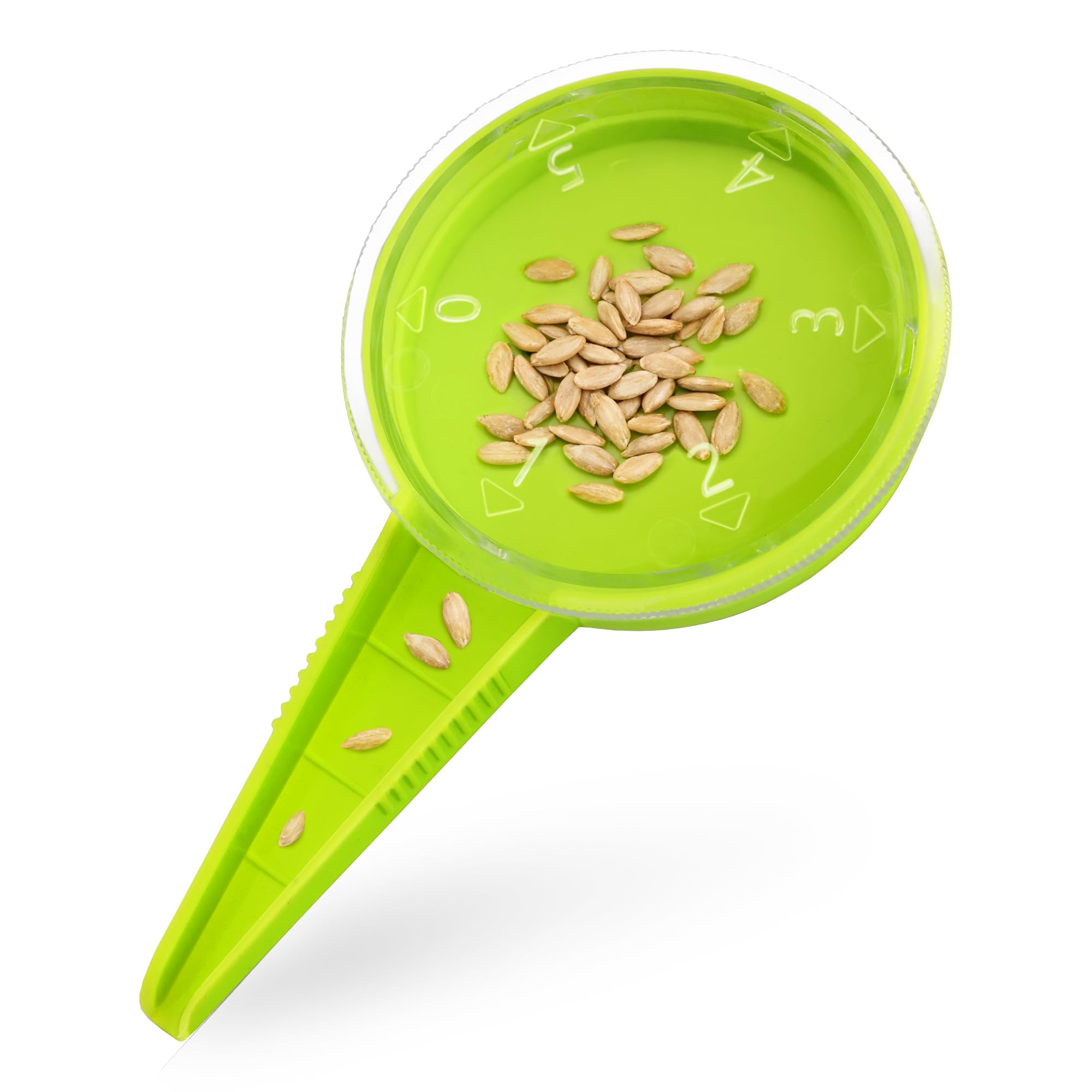 Milifox 1 Pack Plant Flower Seed Dispenser Adjustable - Plastic Bulb Planting Tools - Garden Seed Dibber Tool for Gardening