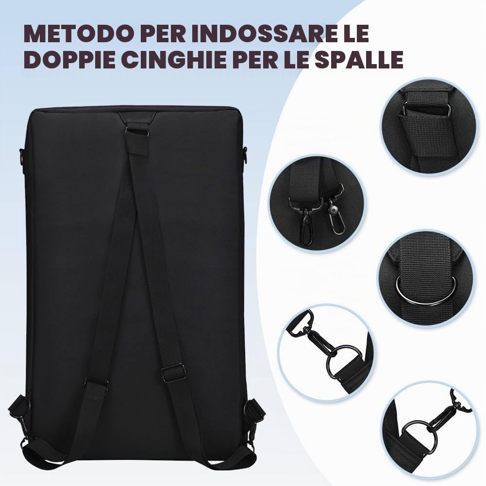 Janjunsi Borsa da trasporto viaggio per Pioneer DJ DDJ-SR2 / DDJ-SR | Custodia da Protettiva per Native Instruments Traktor Kontrol S4 Mk3 per Hercules Inpulse 500 con tracolla Zaino