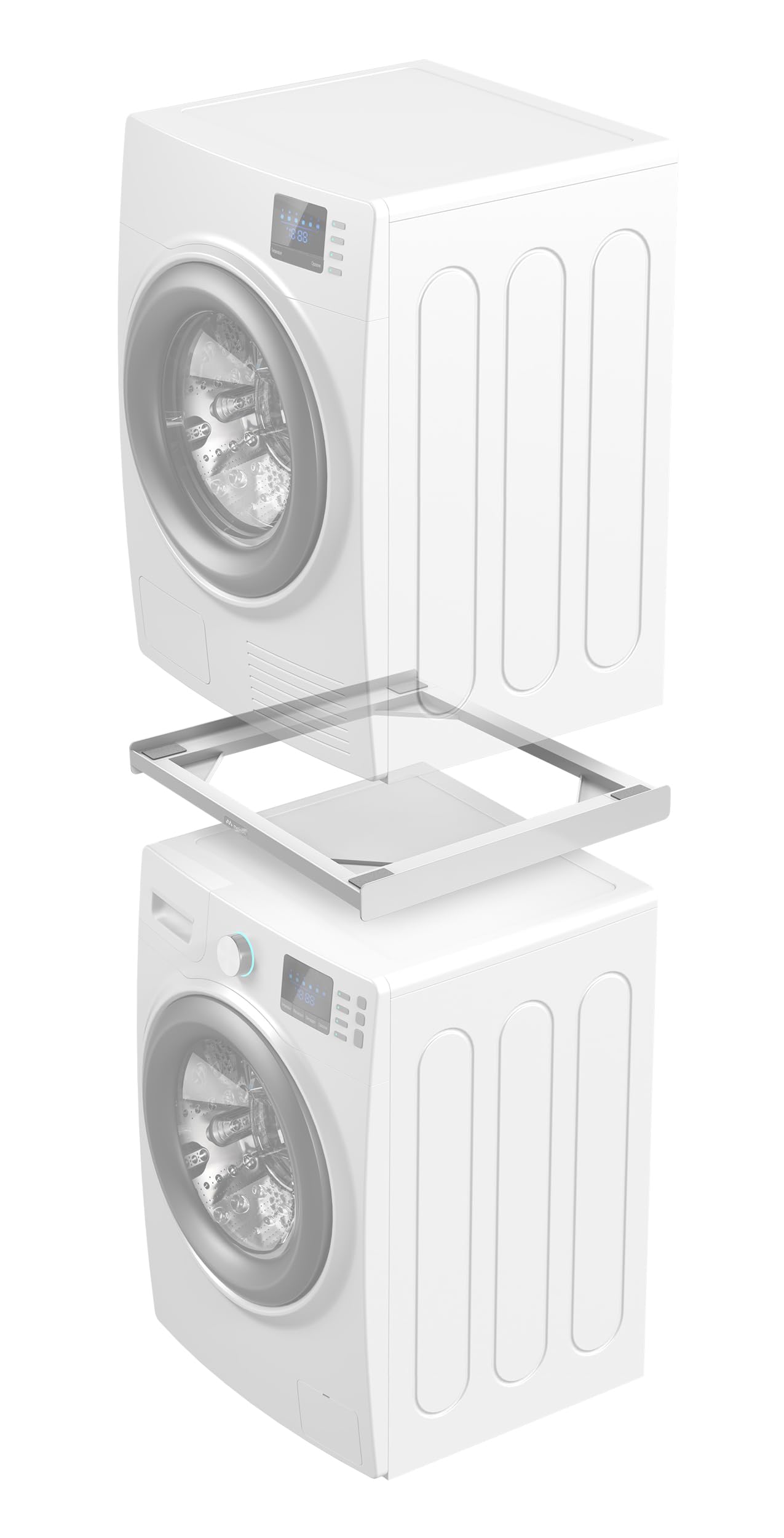 Meliconi Universal-Stapel-Kit L60 für Waschmaschine und Trockner, Weiß, 65662