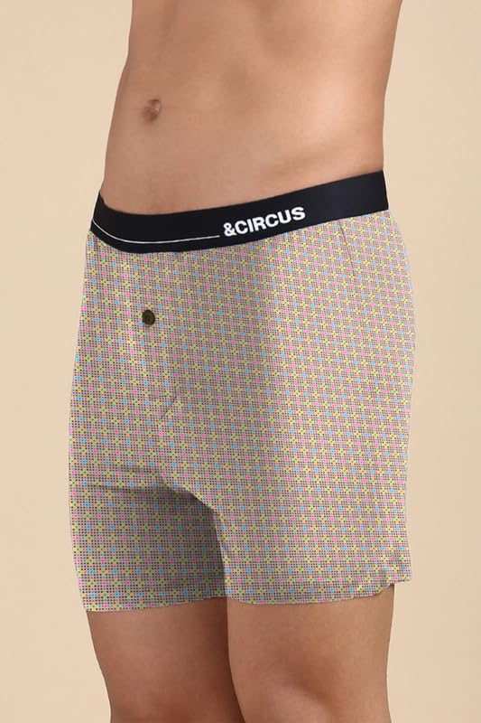 Image of &Circus Men's Puresoft Beechwood Modal Boxers | Ultra Soft Elastane Stretch Mens Breathable Boxer Innerwear Men