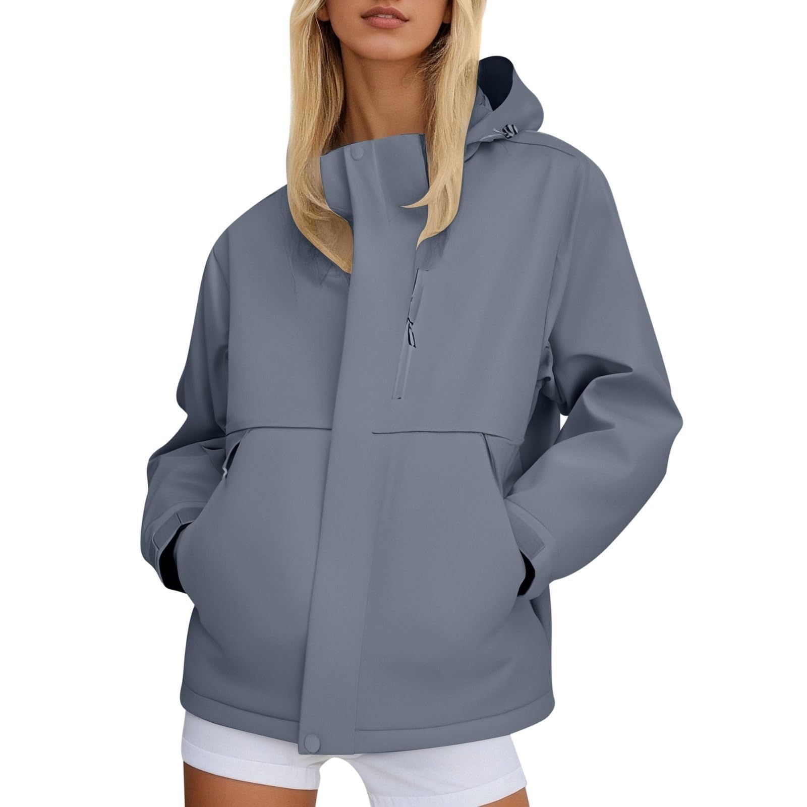 Chaquetas Impermeables Para Mujer, Cortavientos Ligero, Senderismo, Viajes, Exteriores, Con Bolsillos Calcetines Gordos Mujer Chaqueta 3 En 1 Chaqueton Fina Chubasquero Running Parka