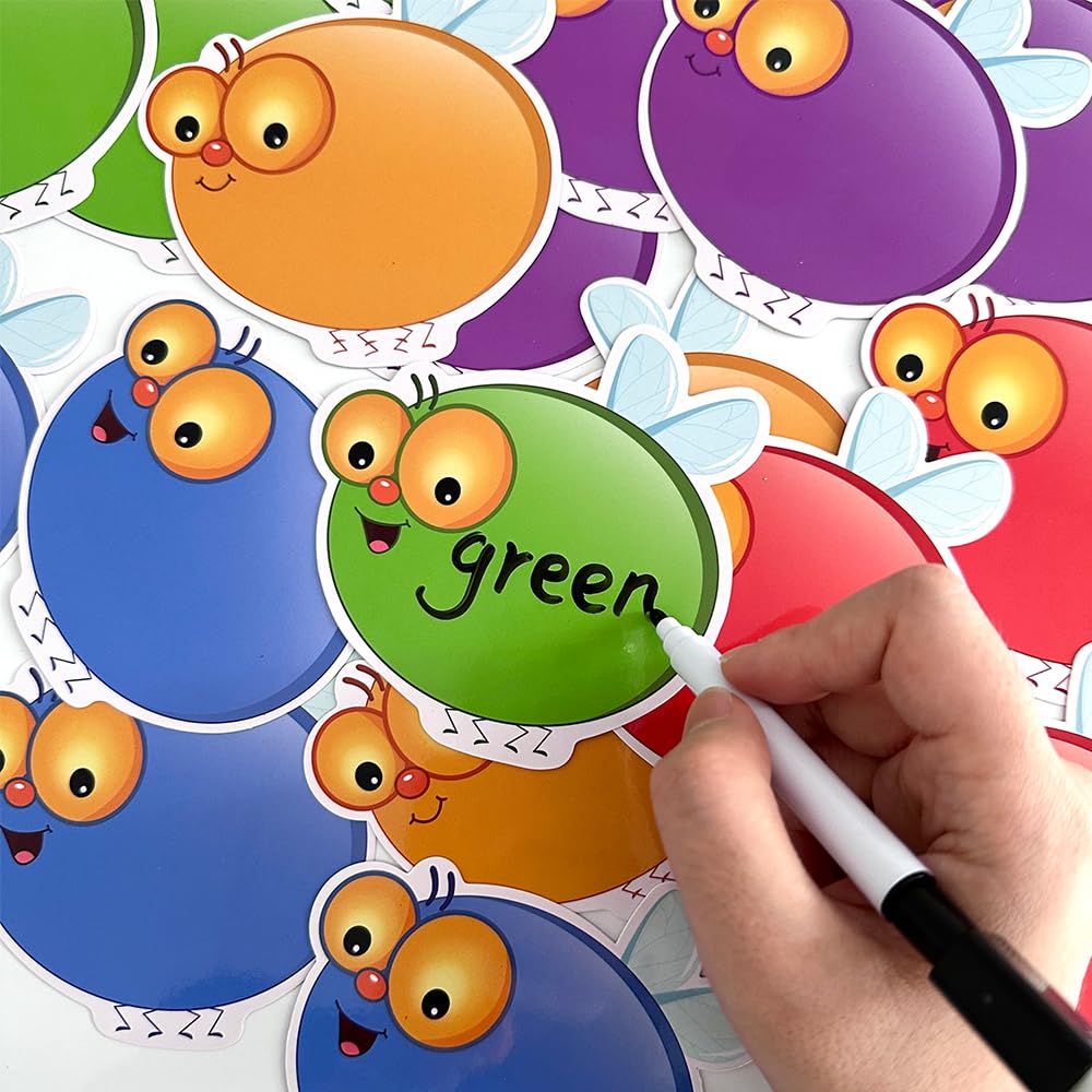 Lachilly Dry Erasable Fly Cards Set, Montessori Teaching Aids, DIY Educational Learning Game for Kindergarten Classroom, Math Game, Sight Words Game, Quick Response Funny Learning - Image 3