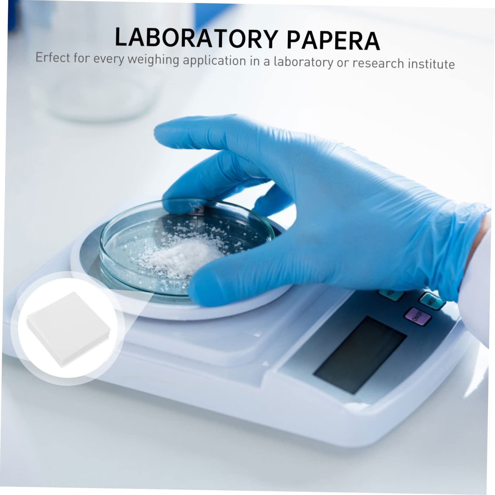 BELLIFFY Cellulose Weighing Paper for Laboratory 500 Sheets Non-Stick Balance Pads