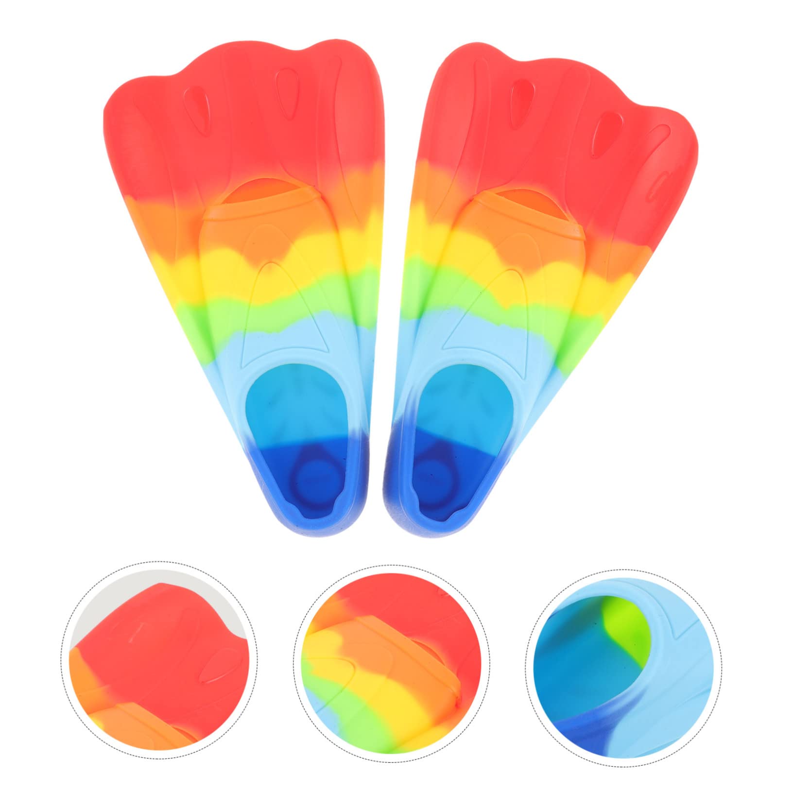 iplusmile Silicone pour Garçon Fille Fins de Natation Légères Confortables pour Garçon Fille Équipement pour Nageurs pour Apprentissage