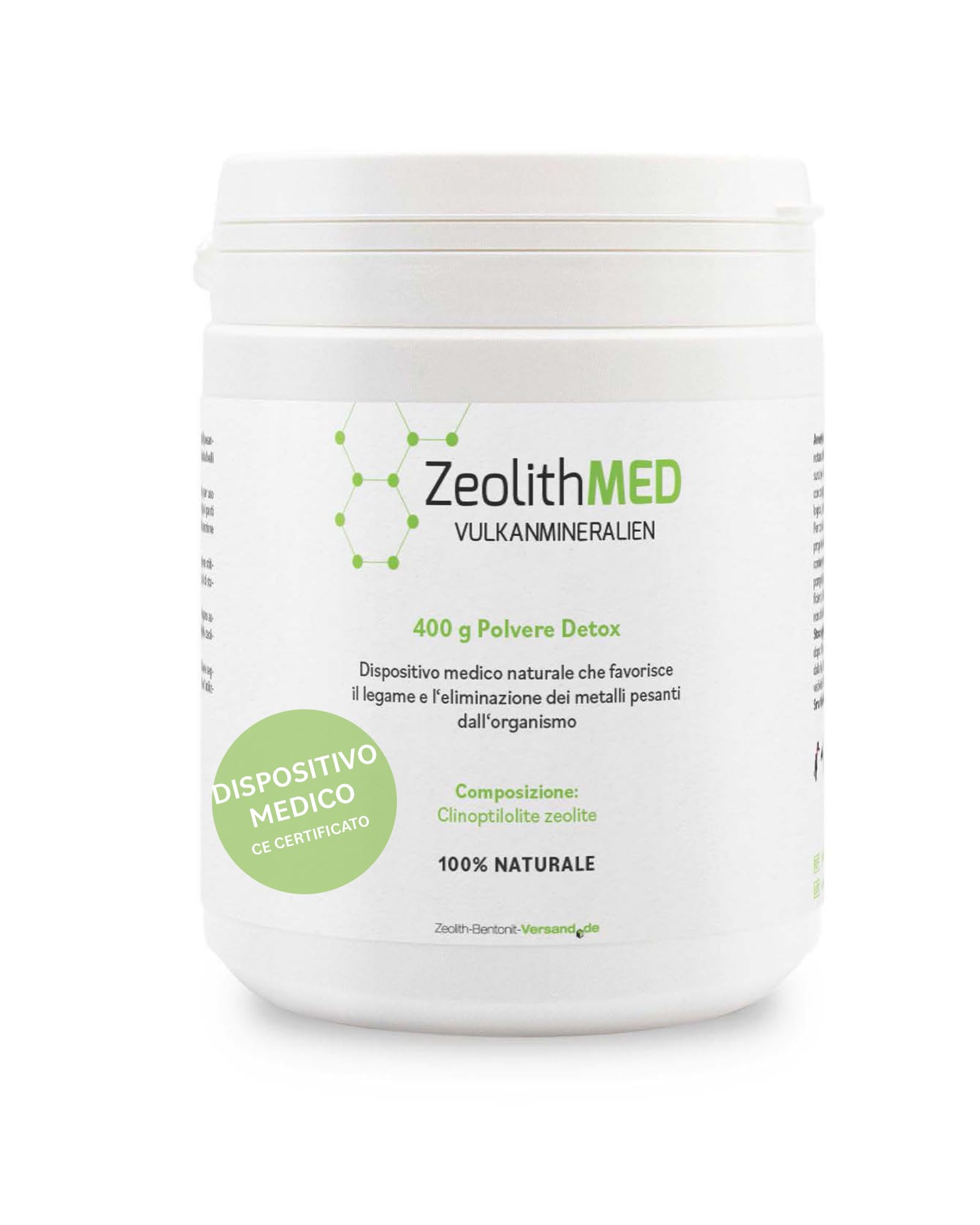 Zeolite MED Detox-Polvere 400g Dispositivo Medico CE