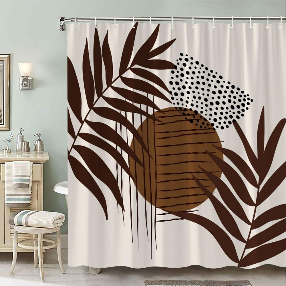 GLWDMB 1 Piece 180x180CM Geometric Patterns Printed Shower Curtain With Hook, Polyester, for Windows And Walls, Bathtub, Bathroom, Machine Washable, All Season Universal
