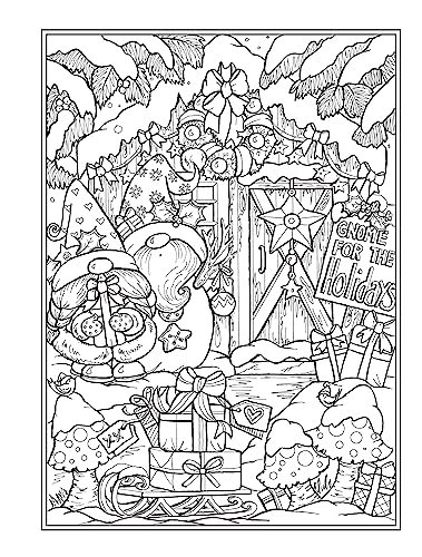 Creative Haven Christmas Gnomes Coloring Book (Adult Coloring Books: Christmas) - Image 5