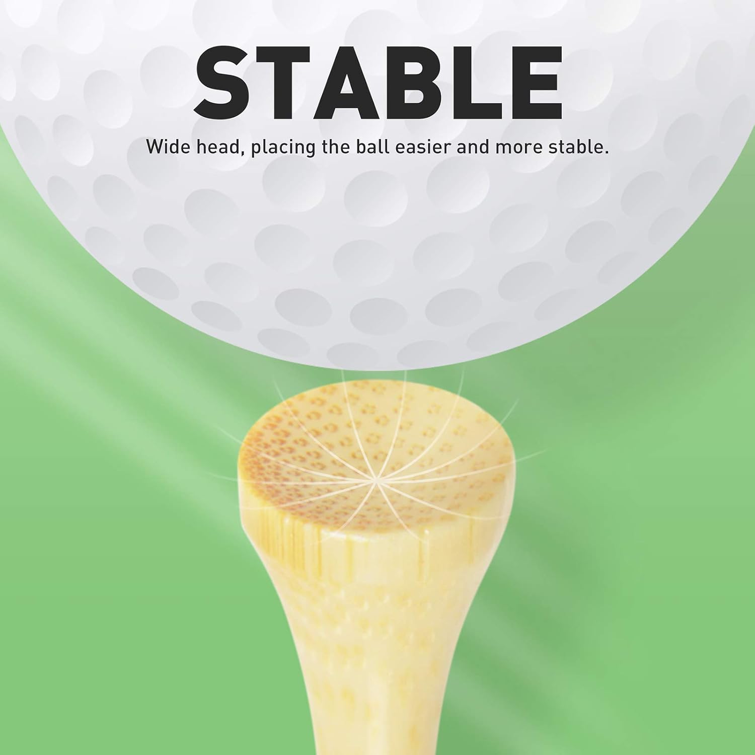 review JuLand Professional Bamboo Golf Tees,Stronger Than Wood Tees,2 3/4 Golf Tees Biodegradable & Less Friction Natural Color Available 100 Bulk