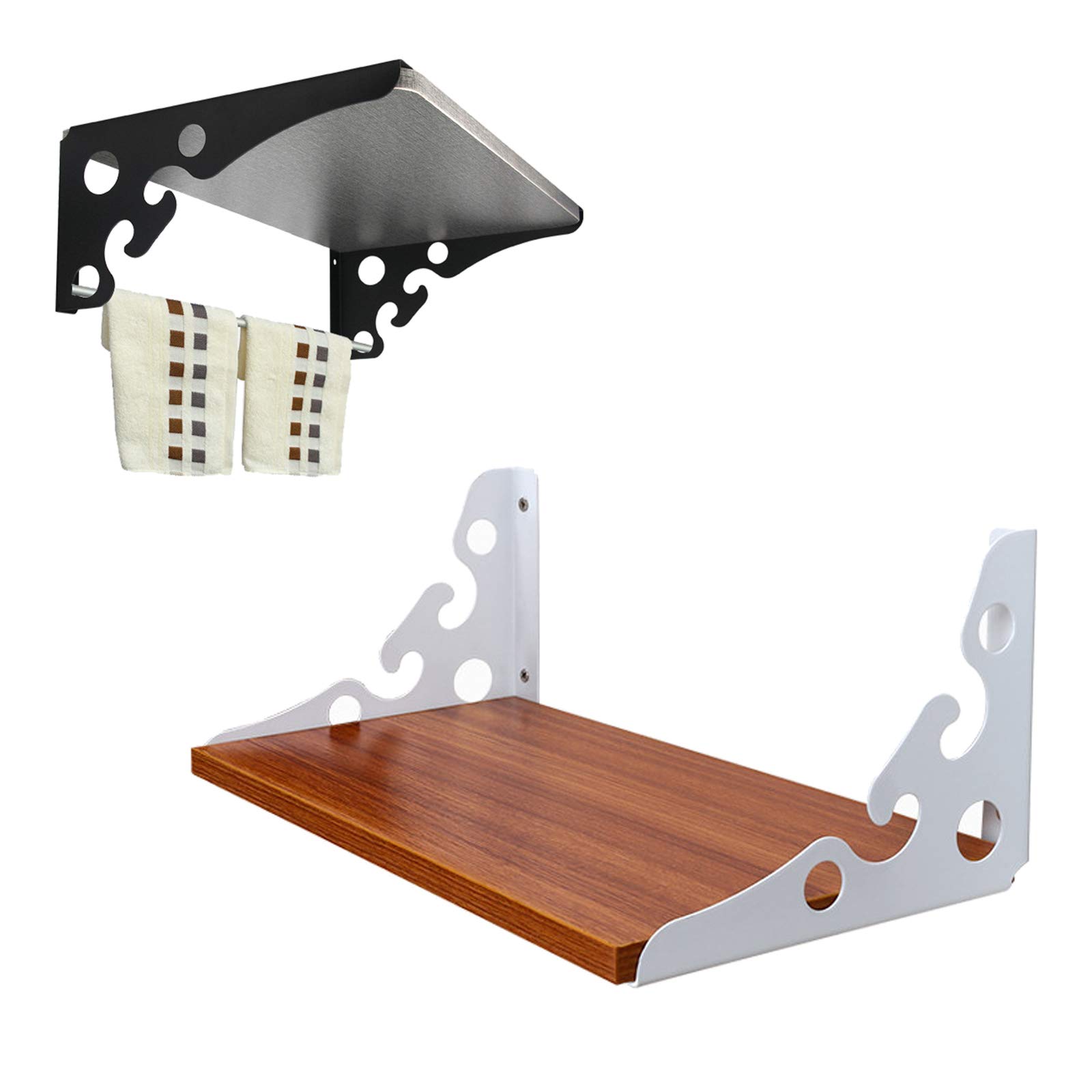 Fbanulpex White Shelf Brackets Heavy Duty Wall Bracket， Heavy Duty Metal Shelf Brackets，Wall Mount Right Angle Bracket，Kitchen Shelves Support(,L 200Mm H 150Mm)