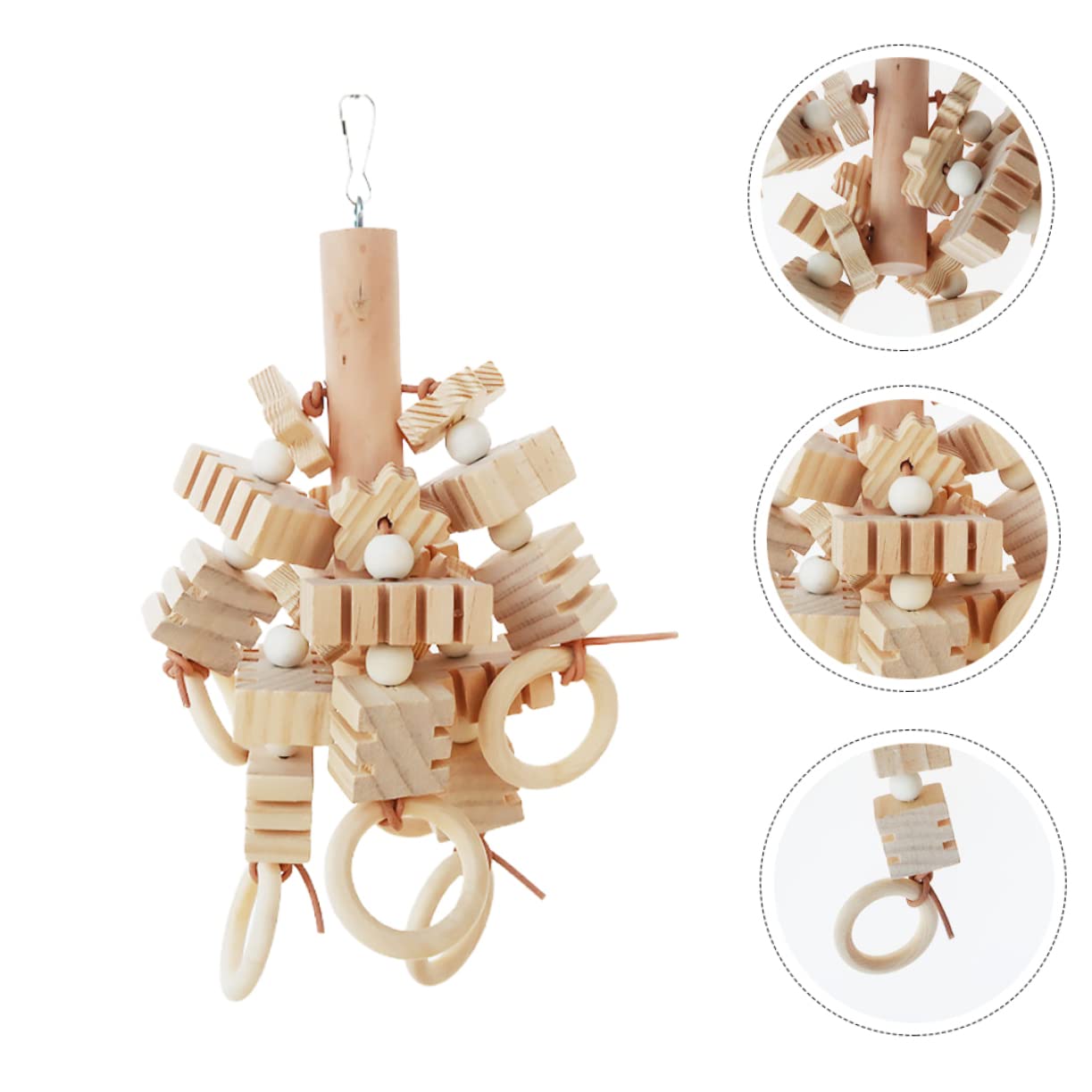 Sosoport 2piezas Juguete De Madera para Aves Juguete Molar para Periquitos y Cacatúas Actividad De y Masticación Esparcimiento y De Pájaros