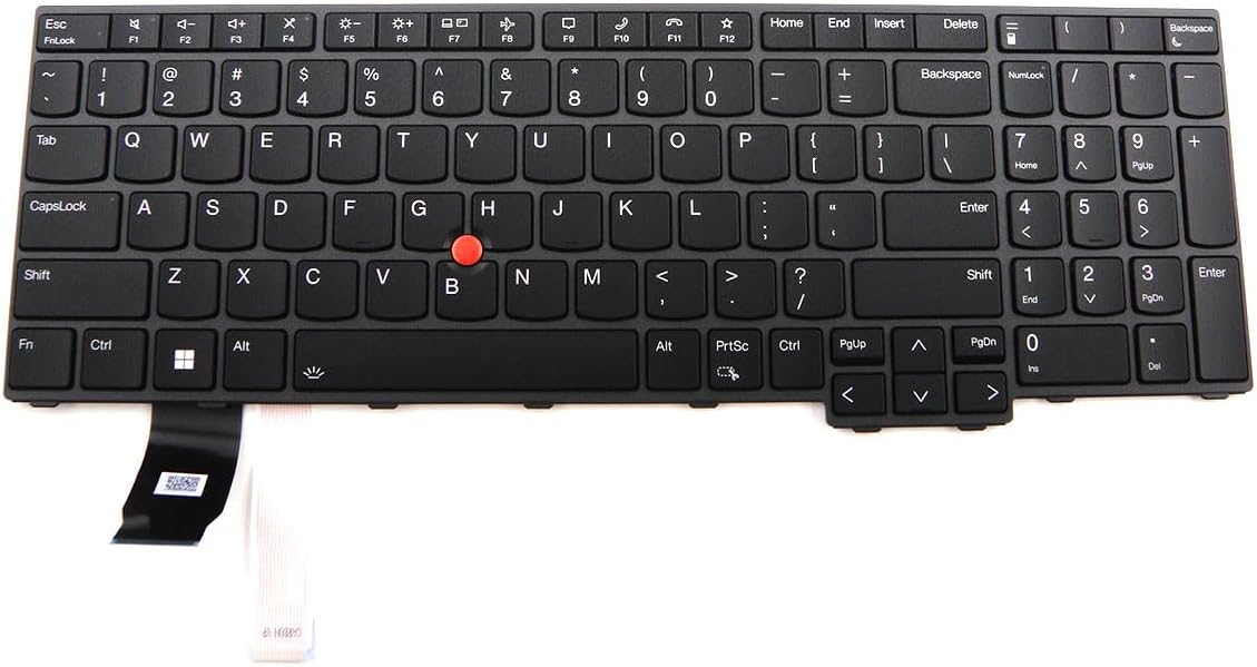 Bayjebu Parts for Lenovo ThinkPad L15 Gen 3 Keyboard US English Backlit Black 5N21D93760