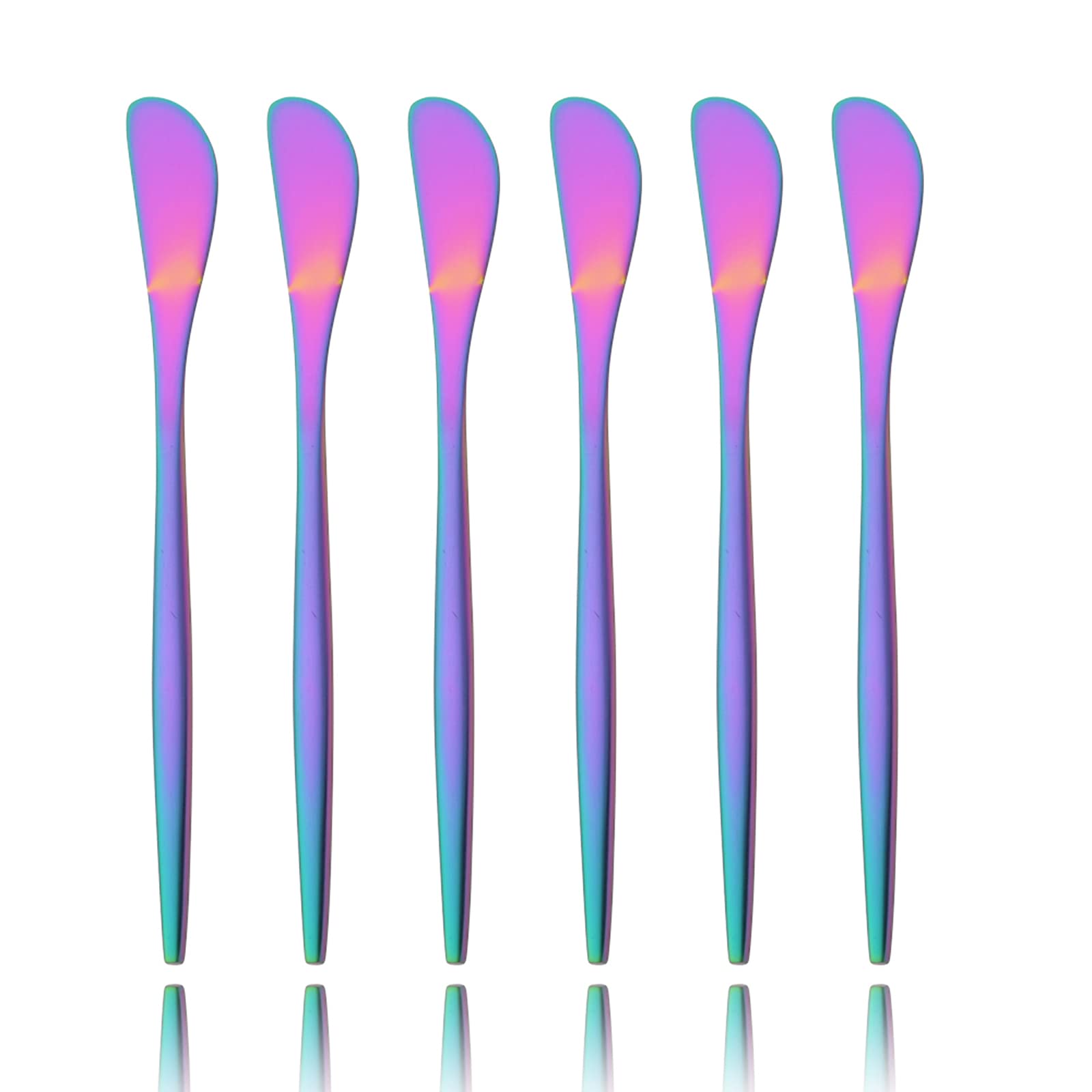 Snplowum 6-Piece Spatula Butter knife, Mirror Stainless Steel Cheese Spreader Knives Set For Jam Butter Pastry Breakfast Cream, Kitchen Daily