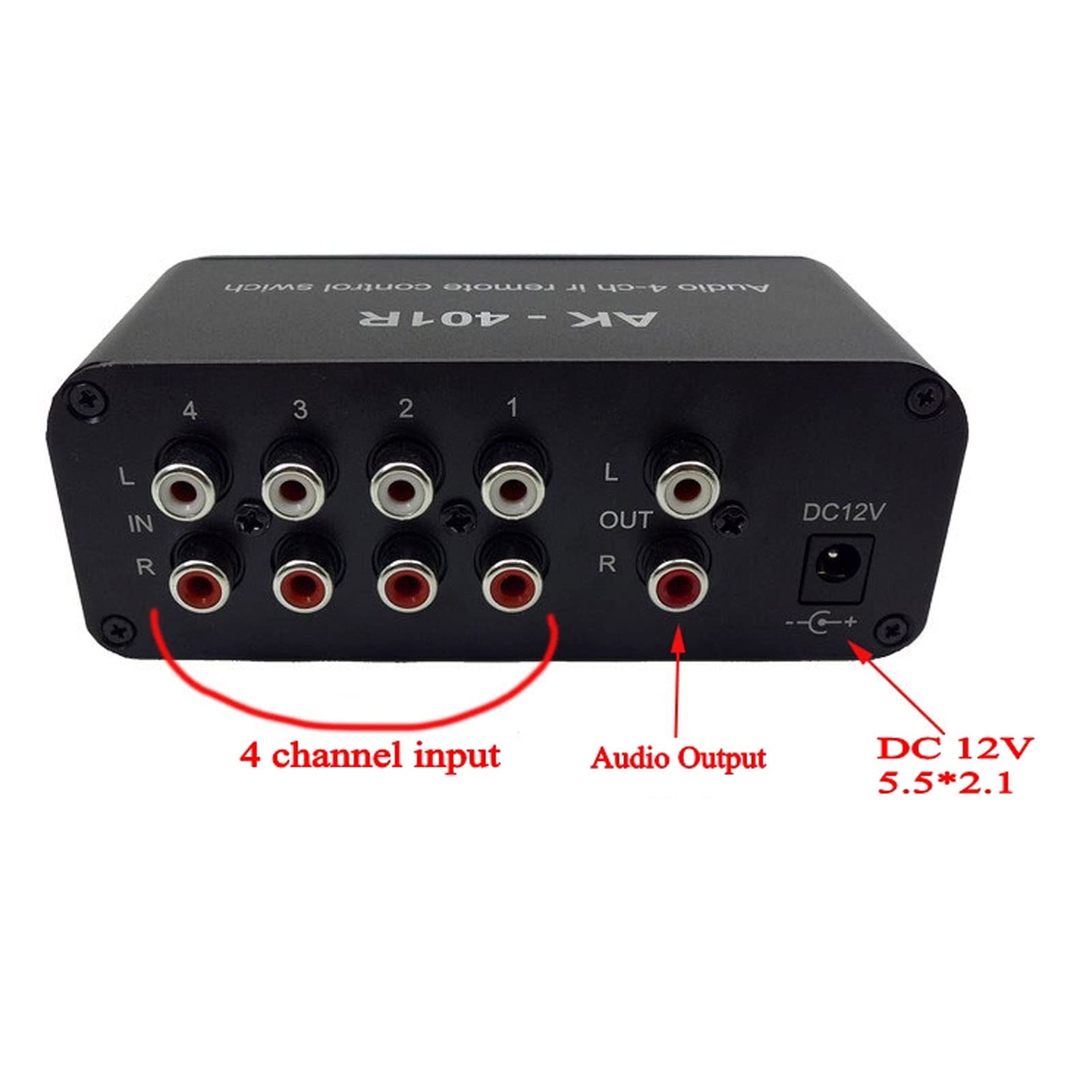 Selector de Audio 1 en 4, Divisor de señal de Salida para Cine en casa,
