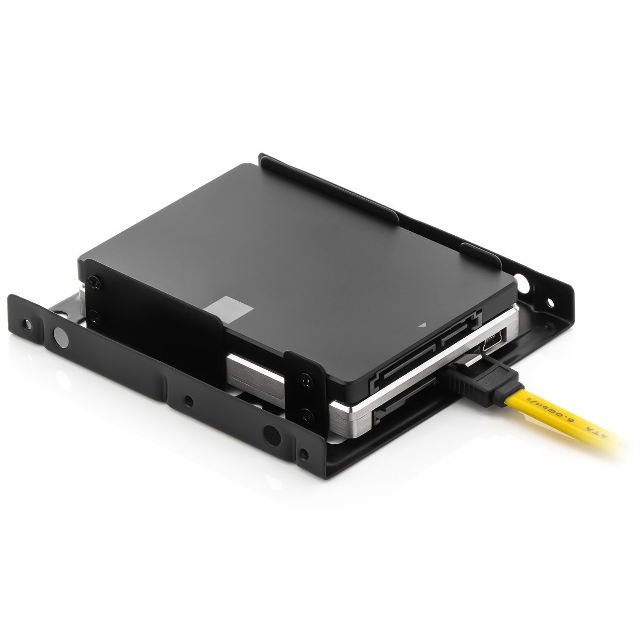 2x Adattatore SSD 2.5 A 3.5 - Telaio Montaggio Per Dischi Rigidi, Con Cavi SATA E Cacciavite, Nero - Foto 4