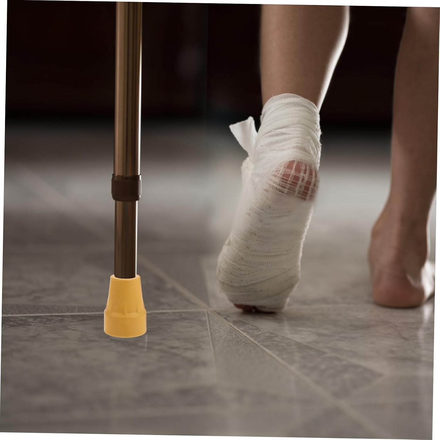 Underarm Crutch Pad Replacement Walker Handle Grip Set 6pcs Soft Padding Nonslip Cane Tips