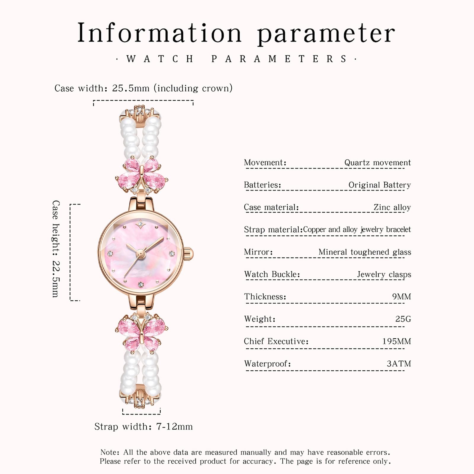 findtime Analoge Damenuhr 3ATM Wasserdicht Armbanduhr Damen Rund Quarzuhr Fraun Elegante Vintage Perlenarmband Exquisite Stylisches Uhr Für Frauen Schmuck Armreif Perlen Und Strass Design