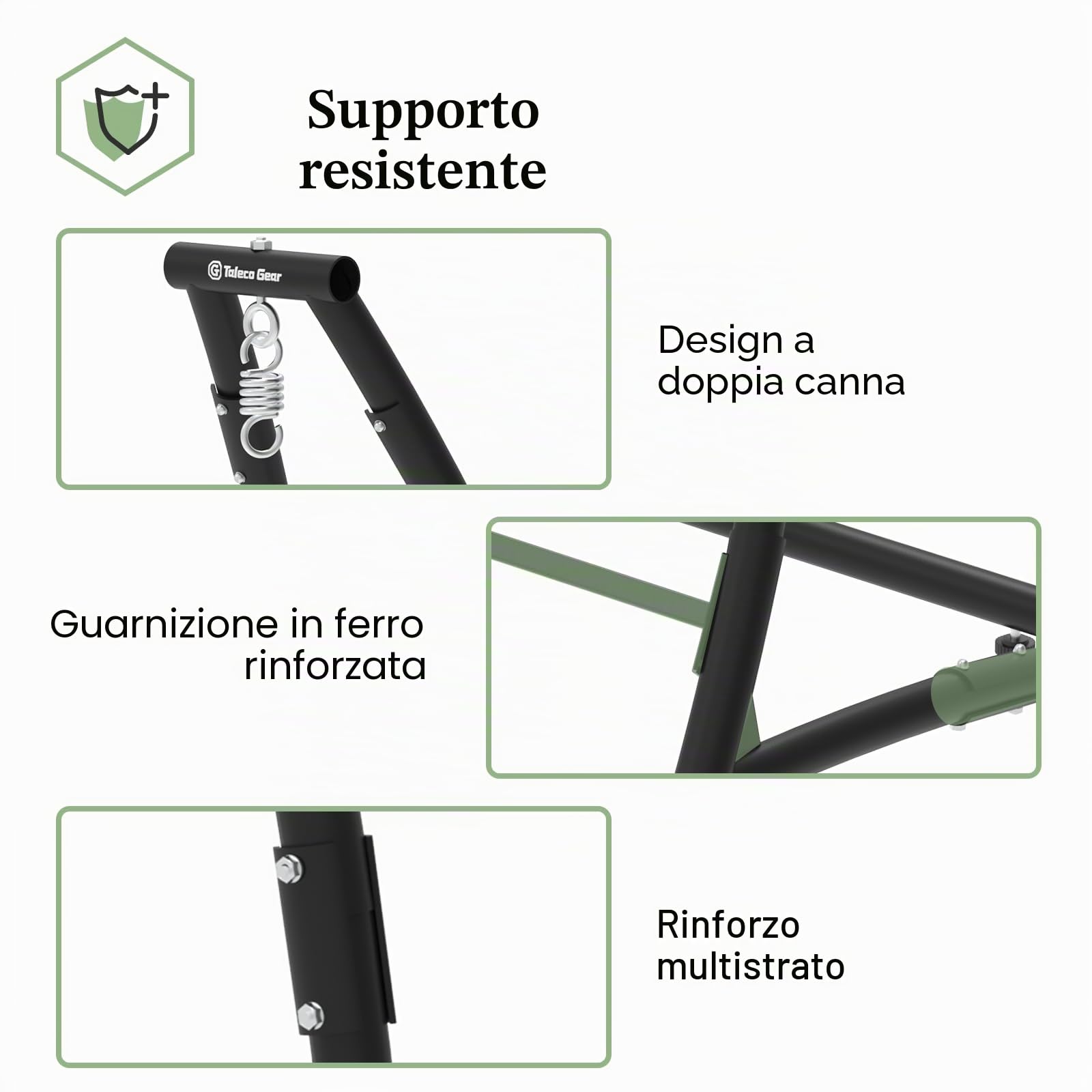 Supporto per Amaca a Sedia a Forma di C, Sedia sospesa con cuscino comodo, Poltrona Sospesa da Giardino,Interno Sedia Dondolo Esterno Sospesa, Carico Fino 150KG