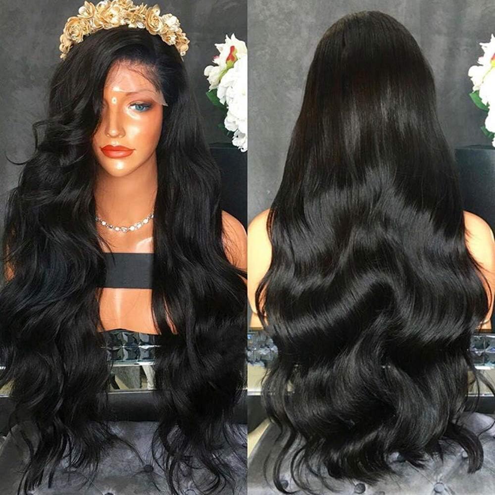 100% Brazilian Virgin Human Hair Lace Front Wigs for Women Wet and Wavy Full Lace Front Wigs 150% Density Glueless Wigs with Baby Hair (22inch, lace front wig)