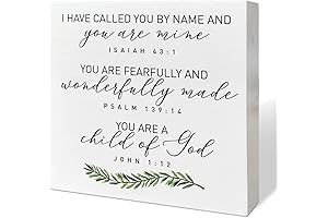 Nursery Desk Wooden Box Sign Decor Christian Baptism Gifts