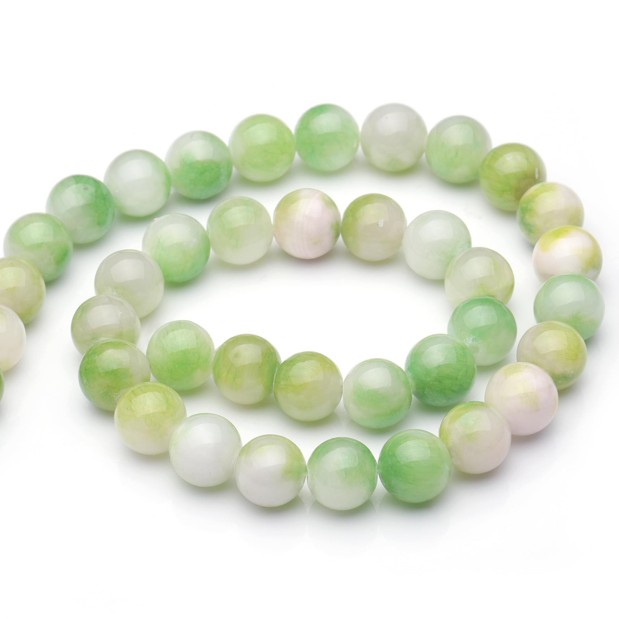 Youngbling Edelsteinperlen, 8 Mm, Grüne Jade, 45 Stück Pro Strang – Für Schmuckherstellung