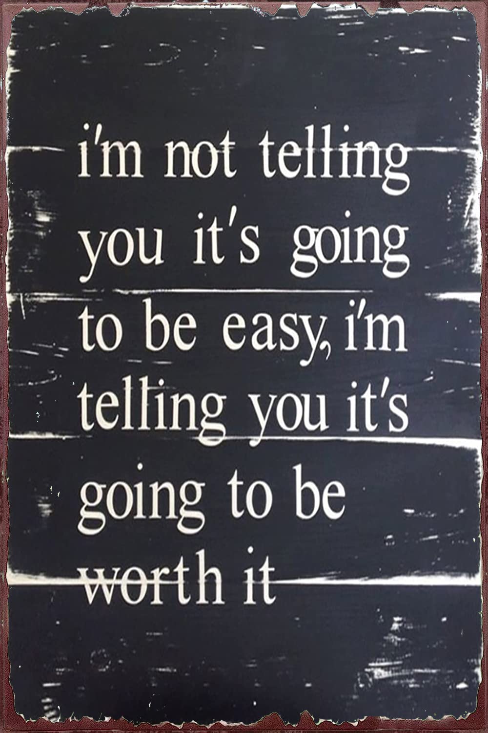 Inspirational Quote Wall Decor Sign for Home Garden, 12x8 inch