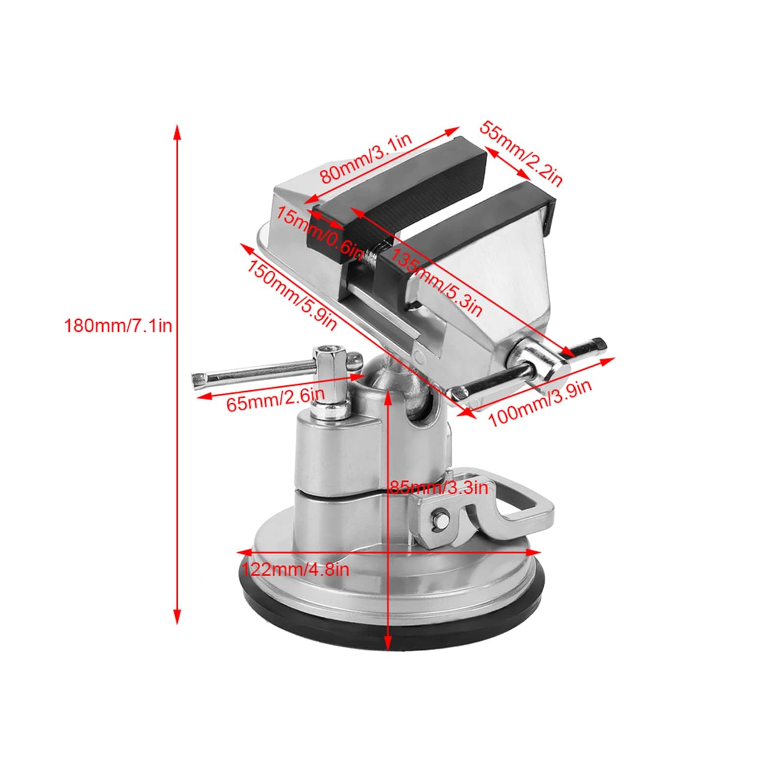 Morsa tavolo, mini morsetto tavolo, piccola morsa a ventosa, girevole a 360°, per banco lavoro, riparazioni, modellazione, saldatura e fai te