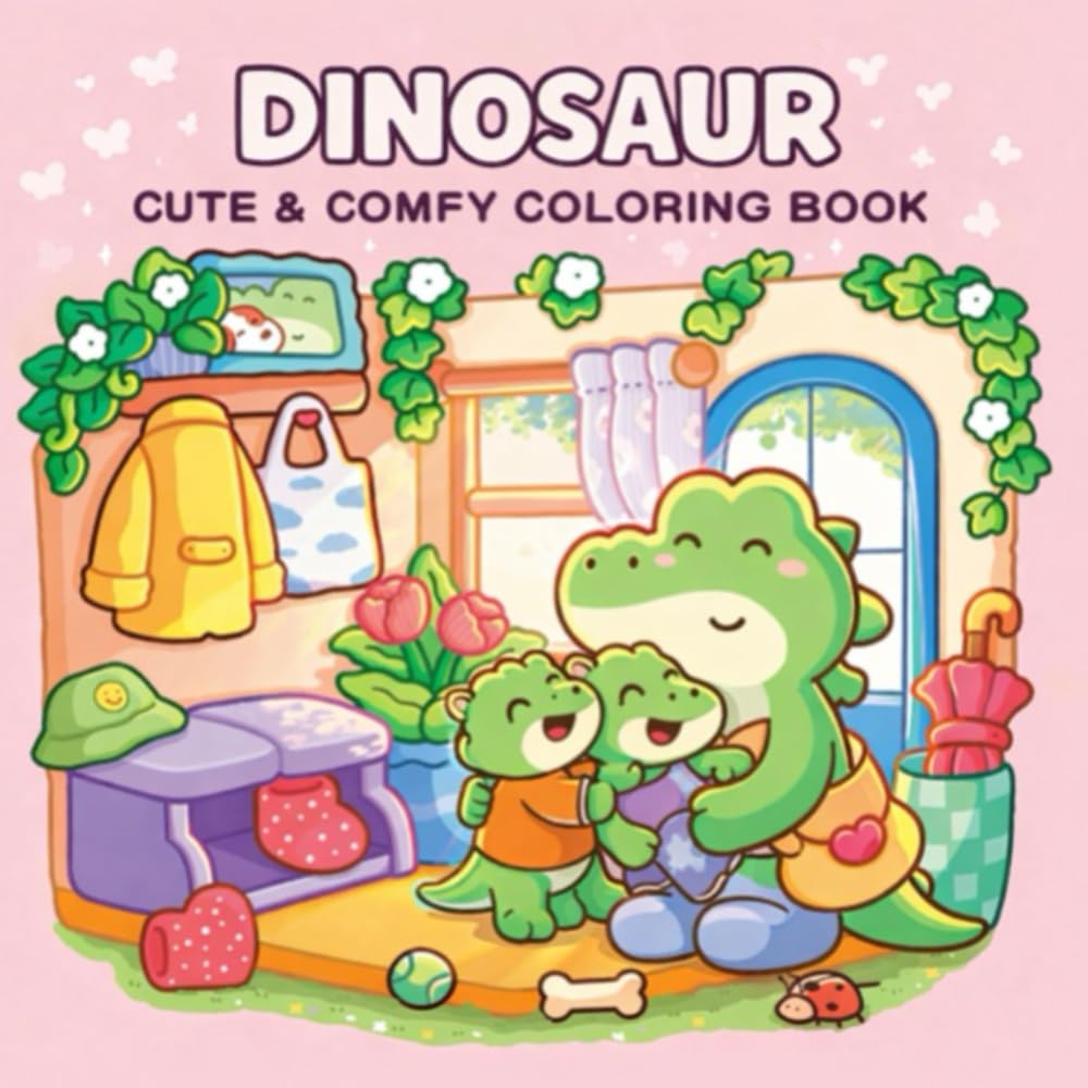 Dino Adventures Coloring Book for Kids: Cute Dinosaur Coloring Pages with Jobs, Activities, and Fun Adventures | Bold Lines, Easy to Color for Kids
