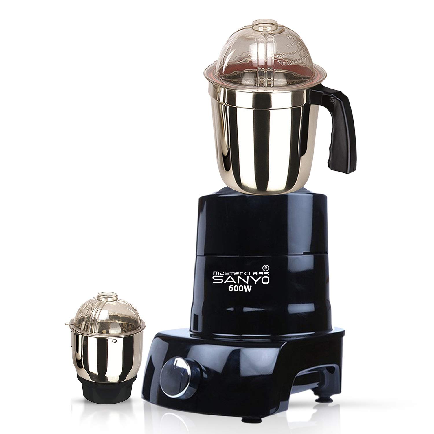 Masterclasssanyo Black Color 600Watts Mixer Grinder with 2 Jar (1 Large Jar and 1 Chuntey Jar) SA20-MCS-232 MAKE IN INDIA (ISI CERTIFIED)
