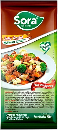 Fatias de Soja Vegano Carne Vermelha PTS Sora 125g