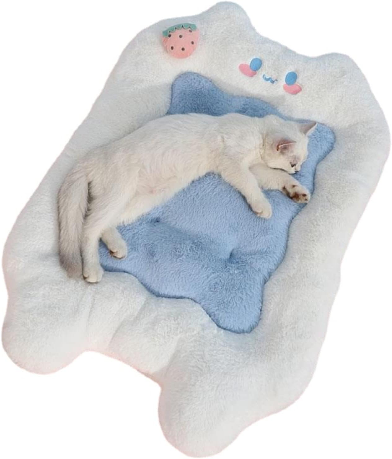 Cat Bed Small Dog Bed Soft Sleep Nest Washable Pet Sofa Bed for Dogs & Cats Warm Indoor White Sofa Rabbit (S:for cat<8.8pounds)