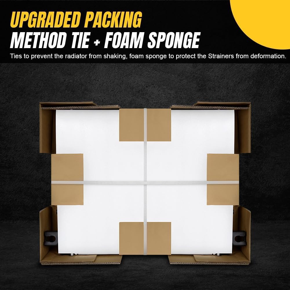 SPELAB Aluminum Radiator Replacement CU433 Compatible with Ford Bronco 1968-1974 F100 F-250 F-500 Replace# SBR433,CC433,CU433,DPI433,DPI433,DPI132