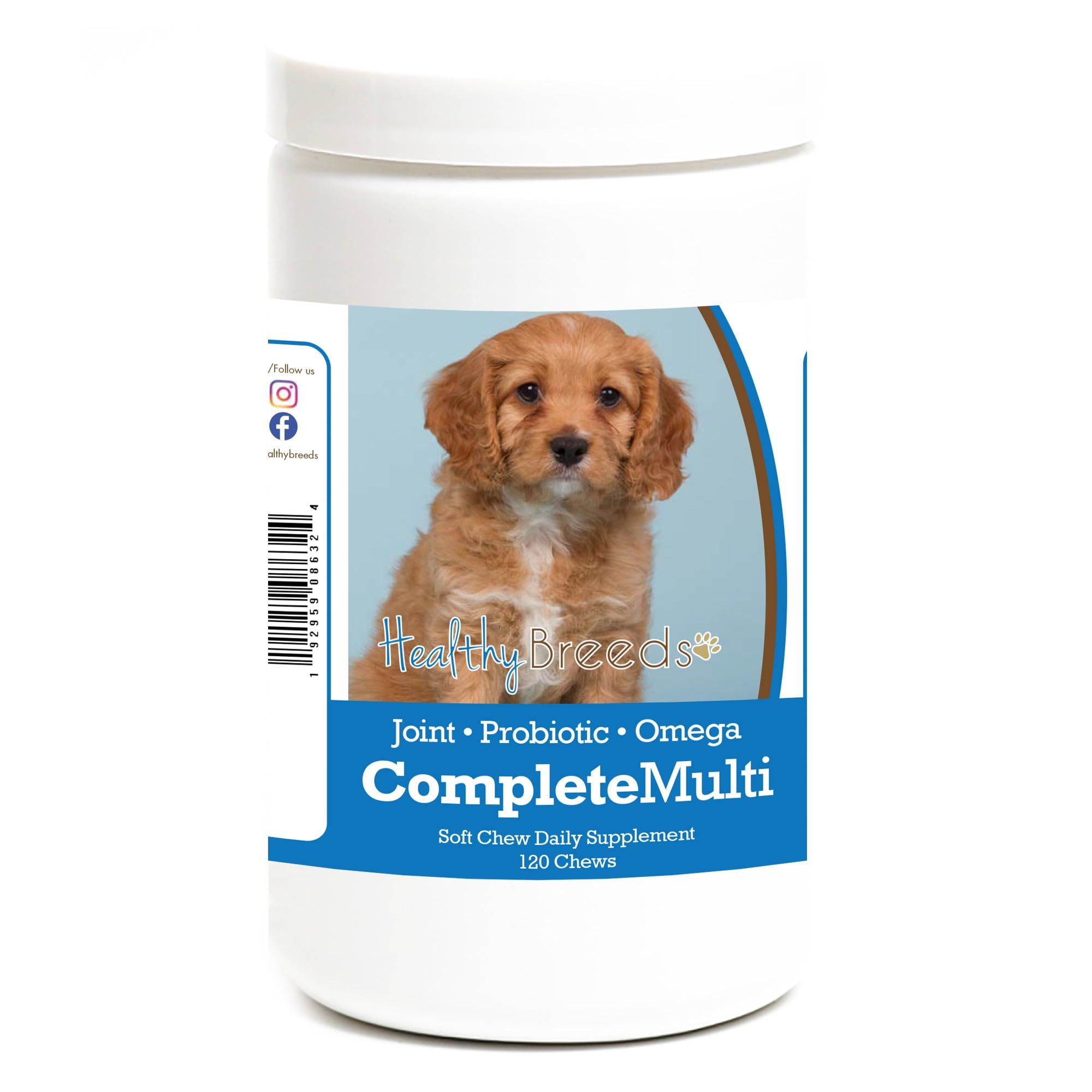 Healthy Breeds Cavapoo All In One Multivitamin Soft Chew 120 Count