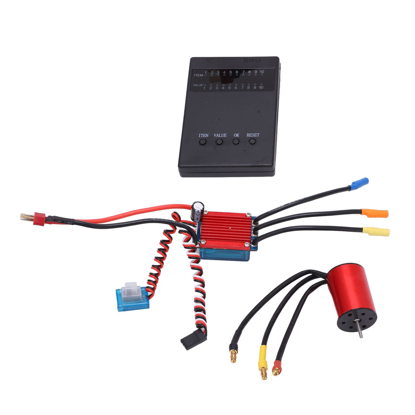 Zestaw bezszczotkowych silników MAMJENNI RC, silnik bezszczotkowy o wysokim skręcie 2435 4500KV, 25A ESC, do akcesoriów samochodowych RC, kompatybilny z pojazdami w skali 1/16