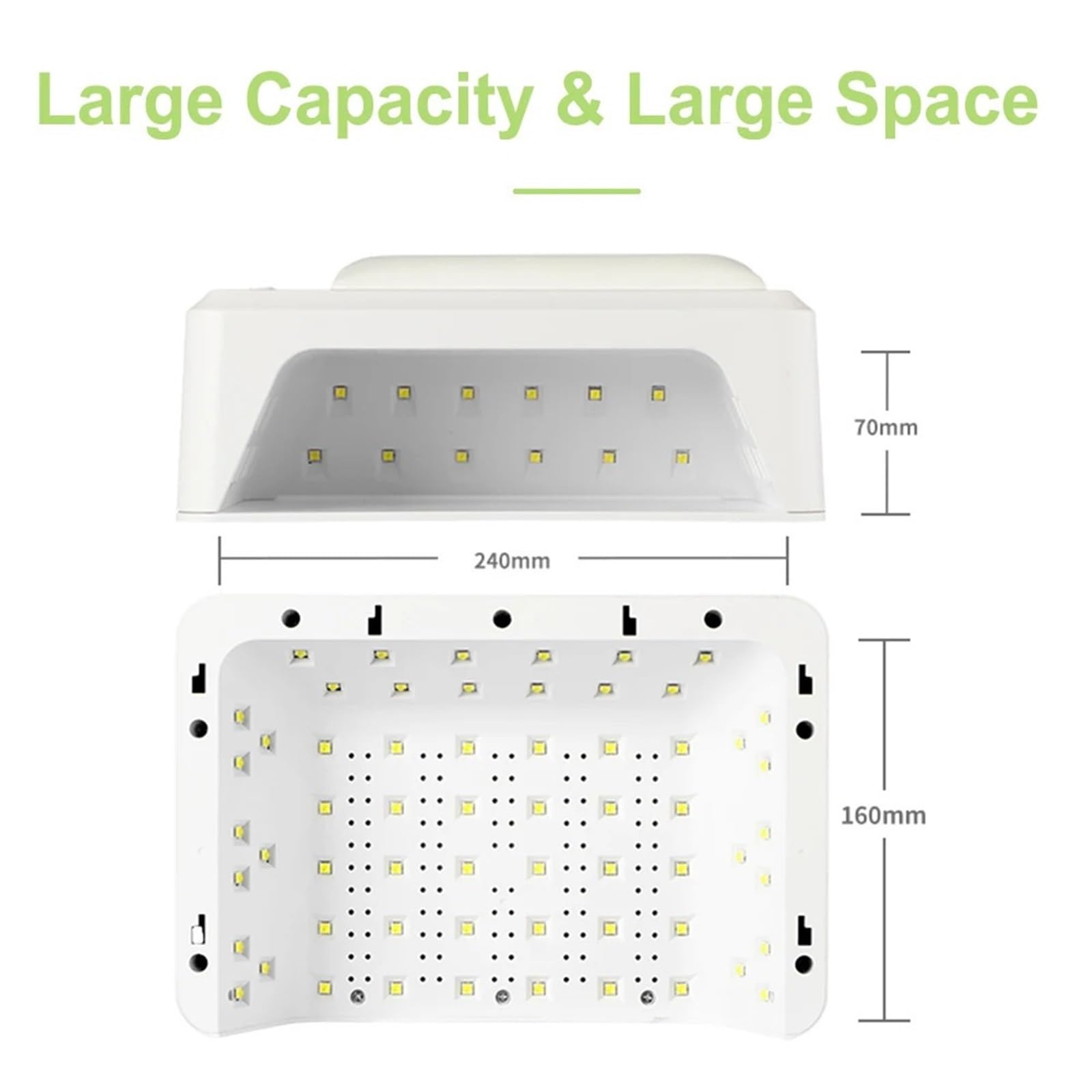 Profesjonalna lampa do paznokci z poduszką na dłonie, 72 W, manicure, 60 diod LED, automatyczna UV, zdobienia Praktyczny