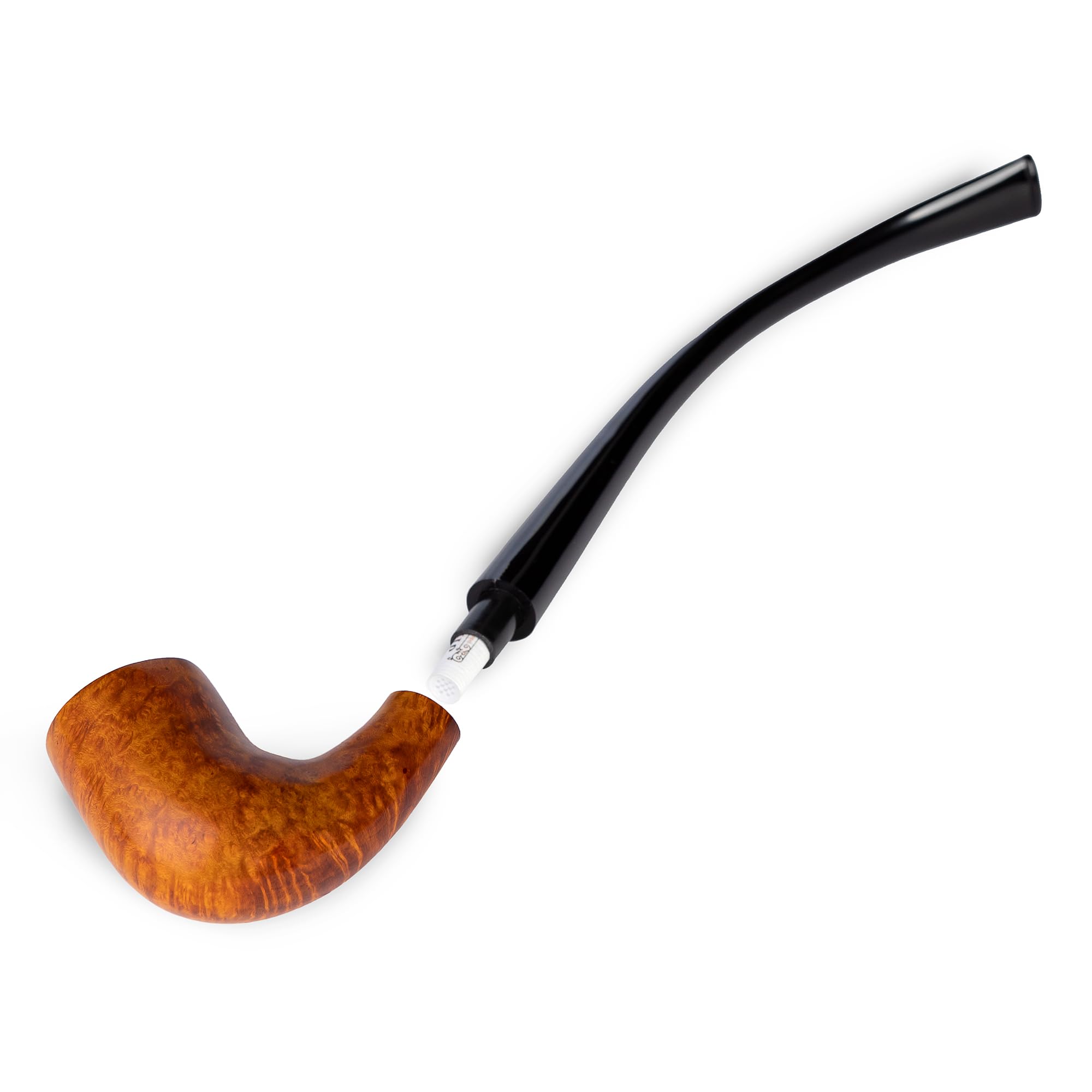 Długa fajka do palenia tytoniu 26 cm | Drewno briar jasnobrązowe | Churchwarden Pipe