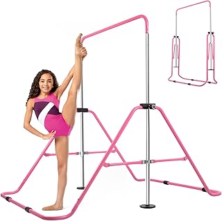 YEEGO Expandable Gymnastics Bar, Folding Horizontal Kip Bars Junior Premium Gymnastic Equipment Monkey Climbing Tower Home Training for Kids