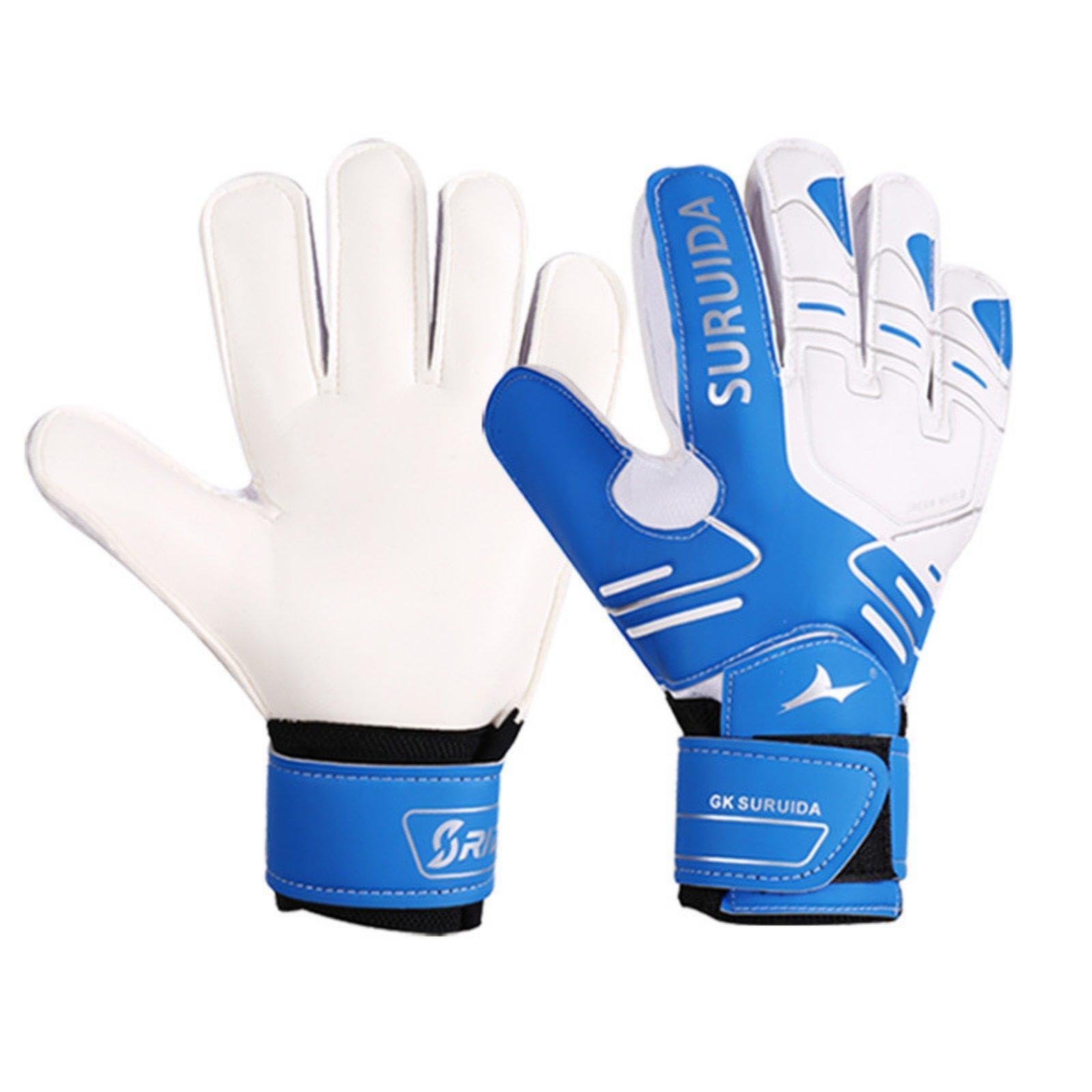 Finger Support Goalkeeper Gloves Wear Resistant Soccer Goalkeeper Gloves Training Athletic Gear Gear for Adults, Teens, Match Blue 9-image-11