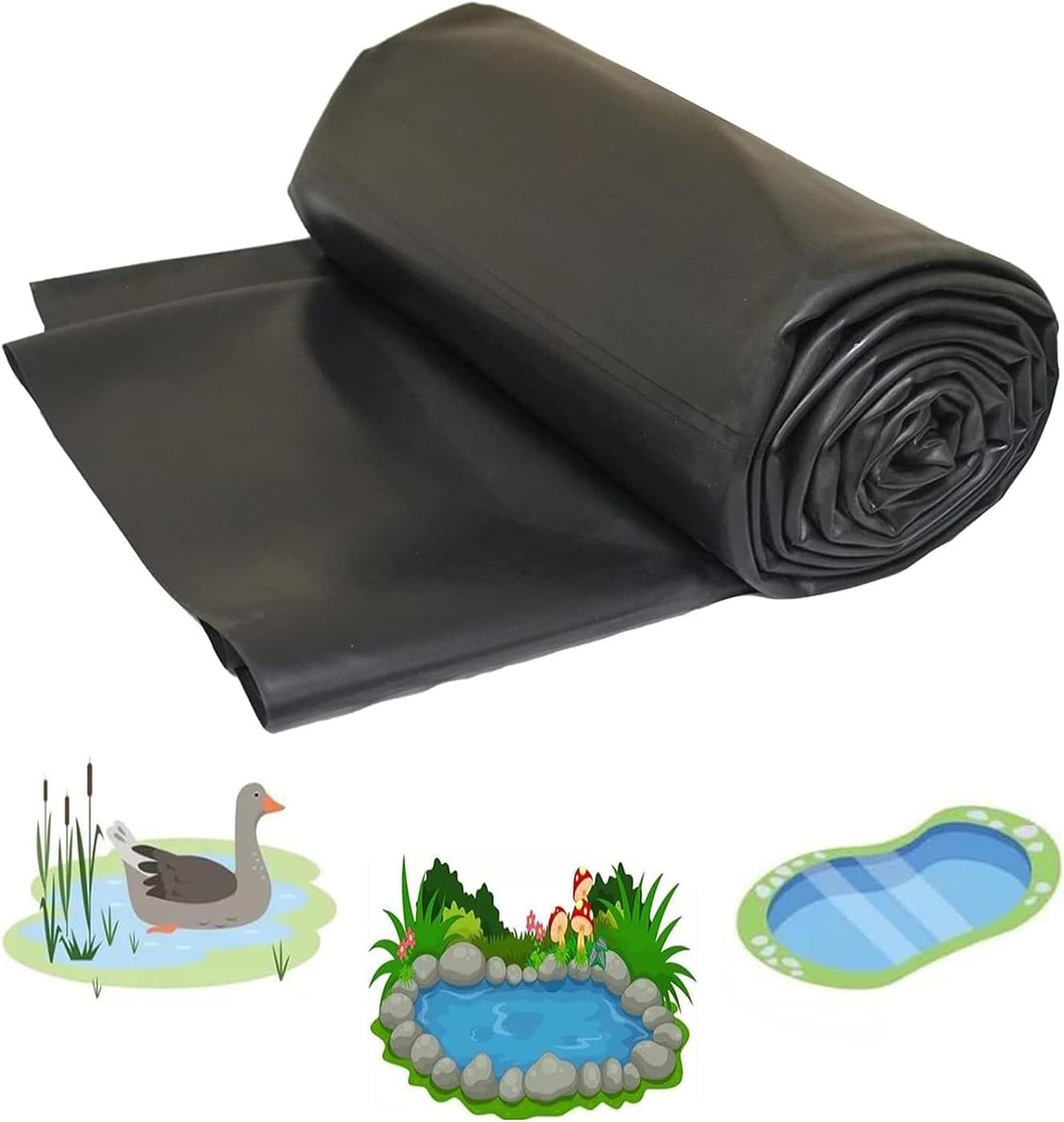 Pond Liners for Outdoor Ponds, HDPE Thickness Pond Liners